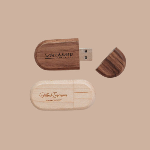 Chiavetta usb ovale legno - chiavetta,