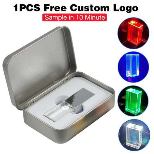 Flash usb cristallo led - flash,